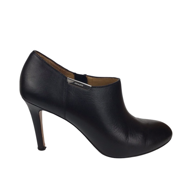 Coach Black Heeled Ankle Boot - Picture 1 of 16